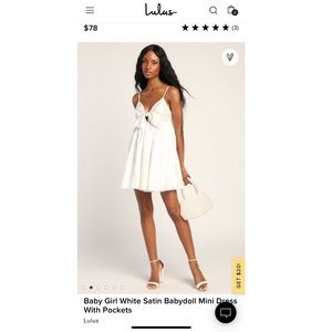 Lulu's Baby girl Babydoll mini dress sz L